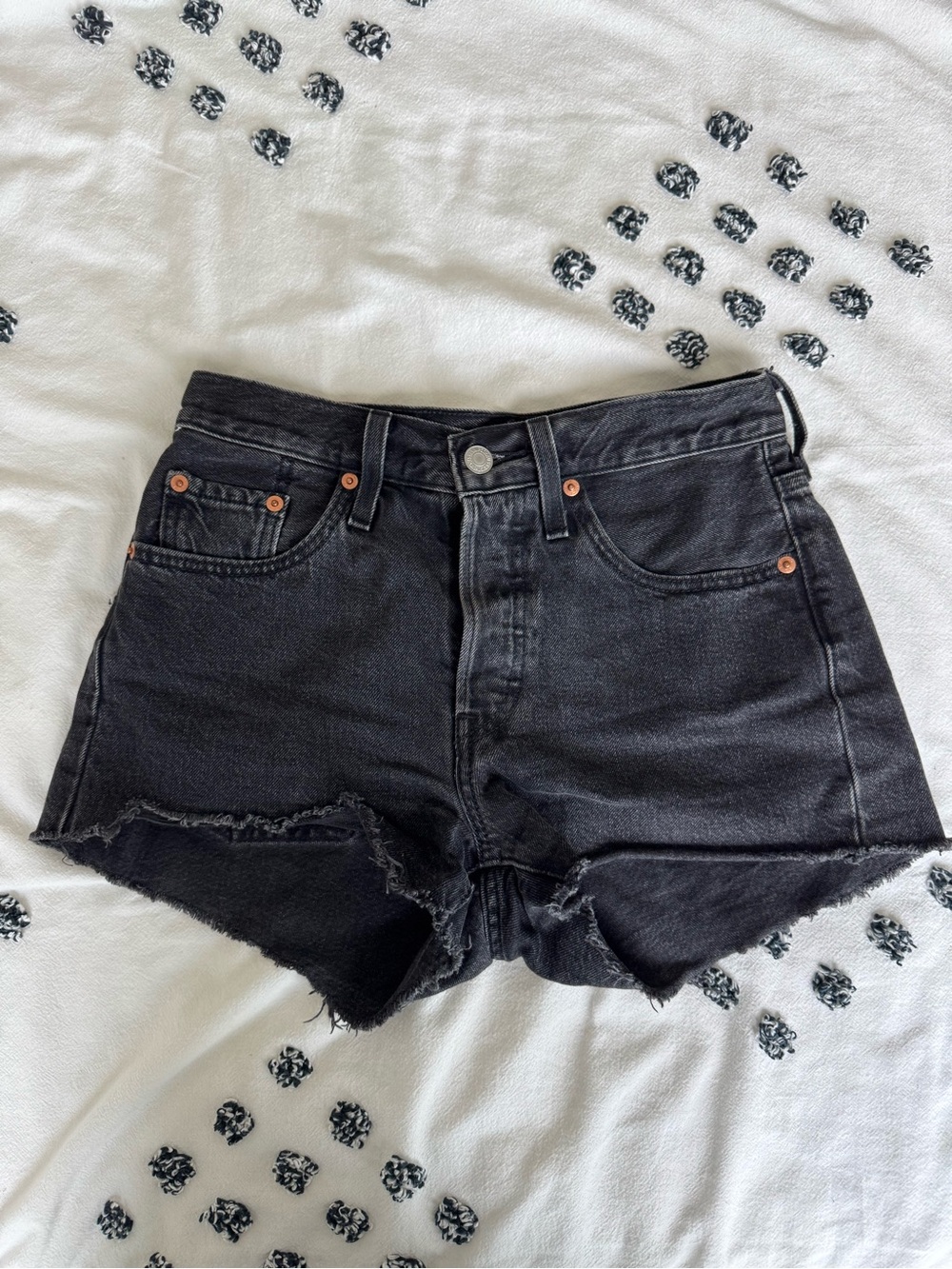 Levi's 501 Black Denim Shorts